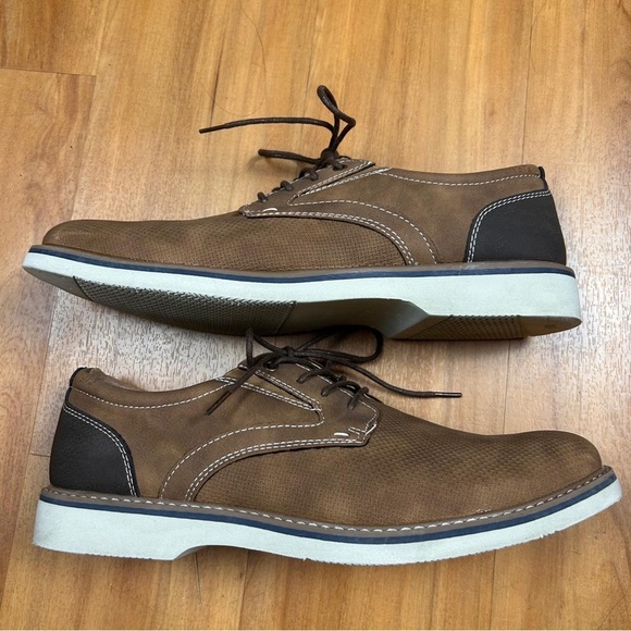 Nunn Bush Otto Plain Toe Oxford Walking Shoes Suede Lightweight Mocha Size 11.5 - Picture 4 of 8